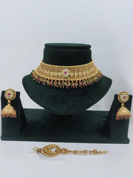 RANI SAHIBA MULTI RAJWADI JEWELLERY SET