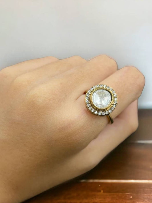 PRISTINE KUNDAN ADJUSTABLE RING