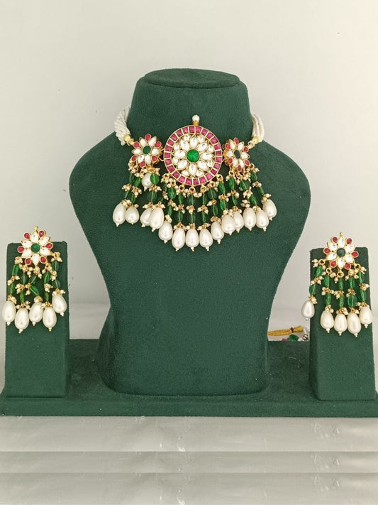 DEVINA PEARL JADAU JEWELLERY SET