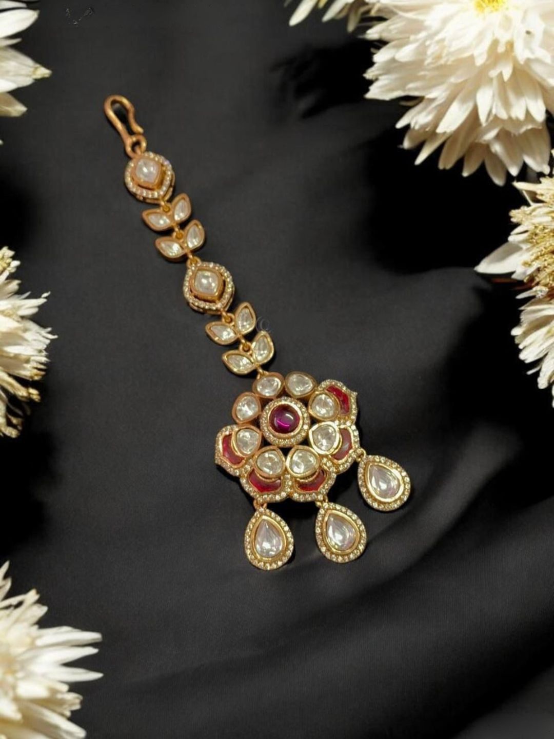 SITARA MOISSANITE POLKI MAANG TIKKA