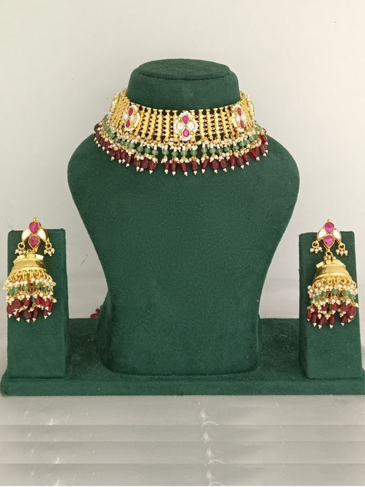 VYANSHI RUBY EMERALD CHOKER SET