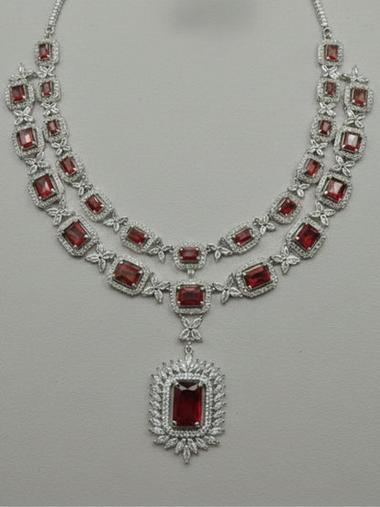 ZIA AMERICAN DIAMOND NECKLACE SET