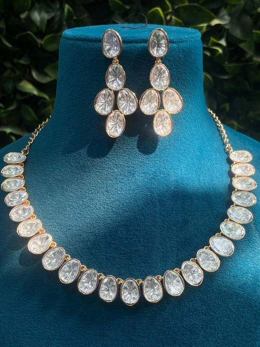 ELINA MOISSANITE POLKI JEWELLERY SET