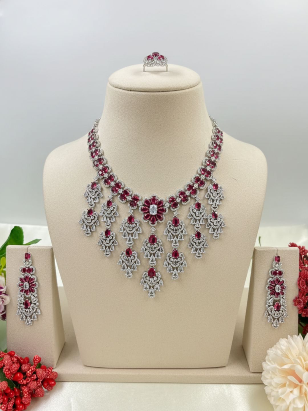 YASMINA AMERICAN DIAMOND NECKLACE