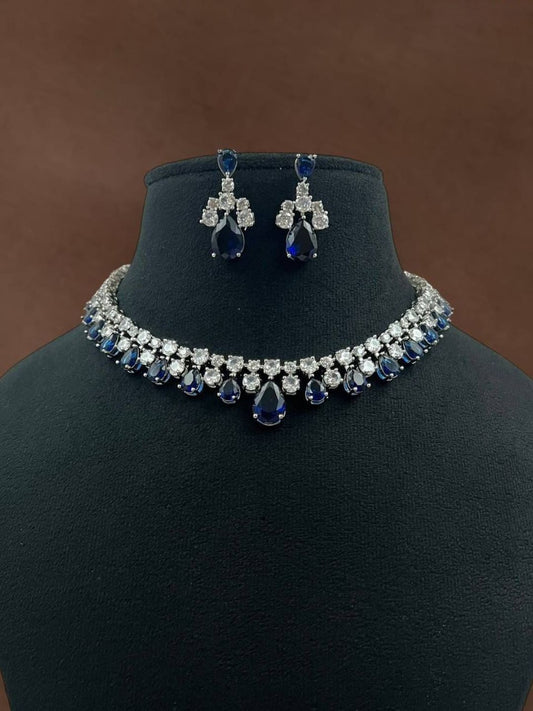 ARIA NAVY ZIRCONIA JEWELLERY SET