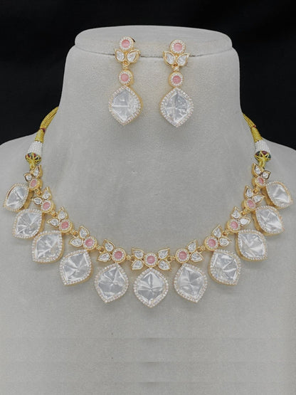 SHREYA PINK KUNDAN JEWELLERY SET