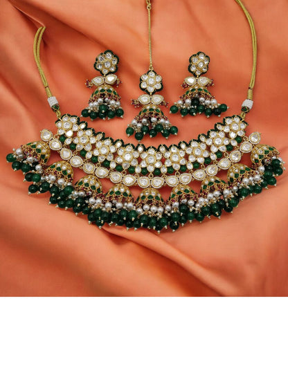 EMIRA EMERALD KUNDAN JEWELLERY SET
