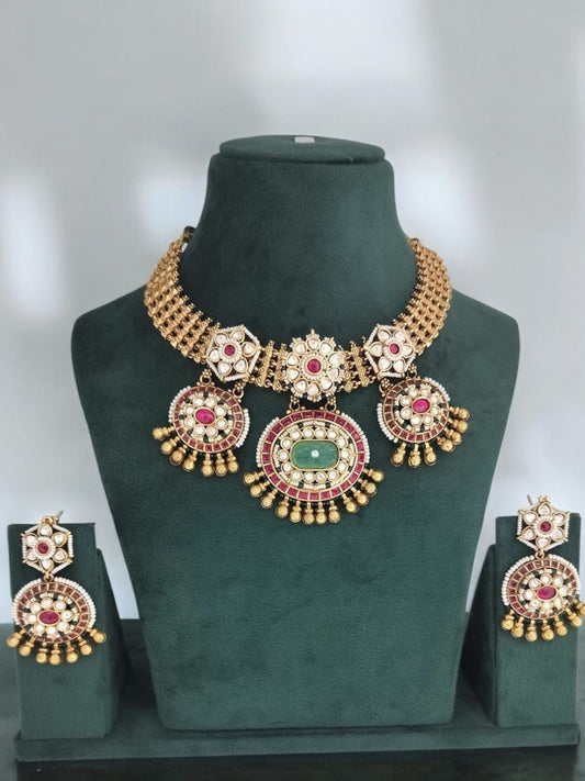 MAITRI RAJWADI JEWELLERY SET