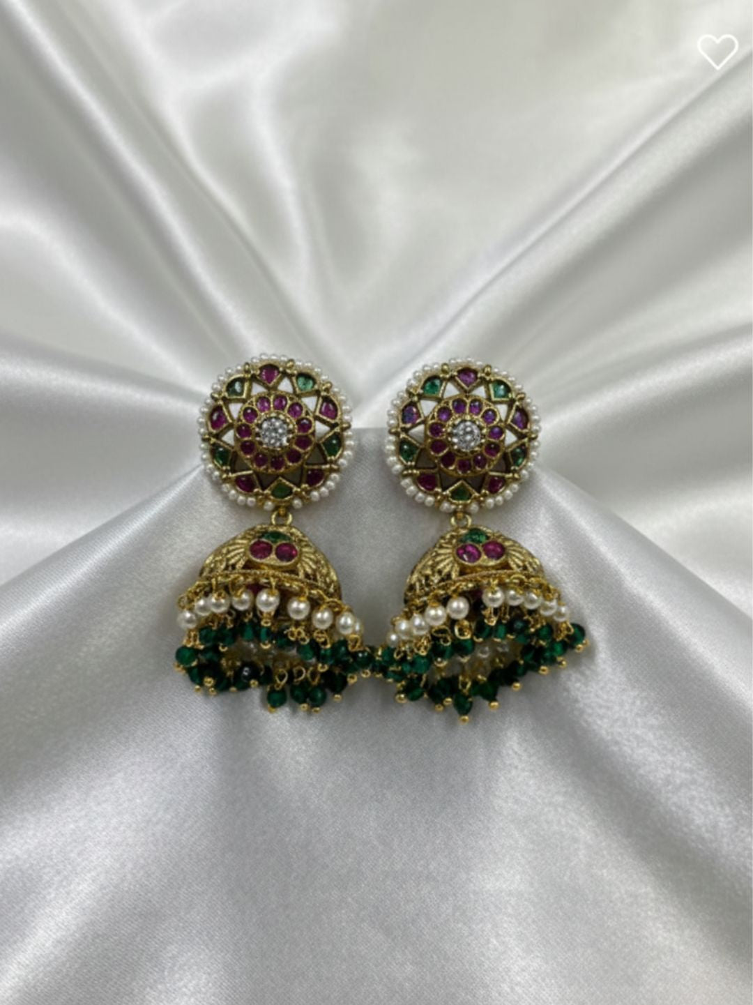 KASHVI VICTORIAN PEARL JHUMKA EARRINGS