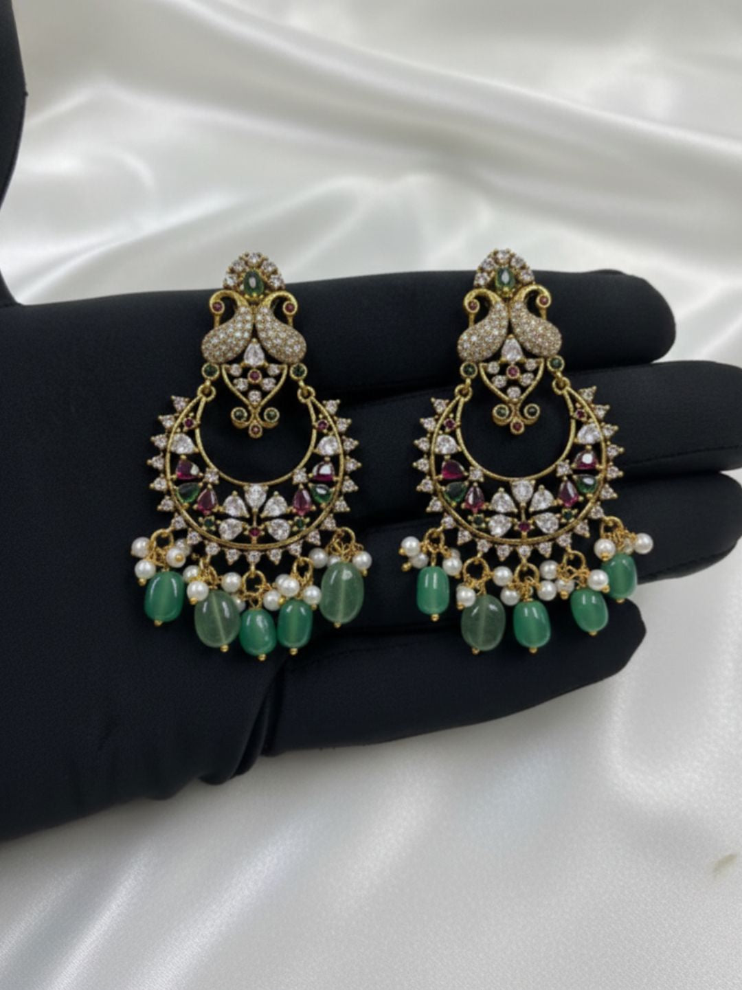 VAYANA VICTORIAN CHANDBALI DROP EARRINGS