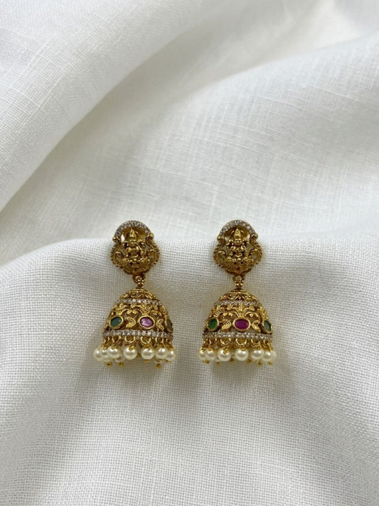 DEVANSHI TEMPLE JHUMKA EARRINGS