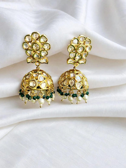 DEENAH EMERALD KUNDAN JHUMKI