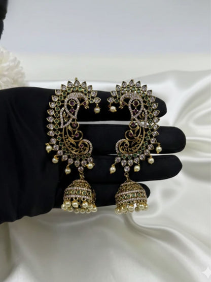 NOOR VICTORIAN PAISLEY JHUMKA EARCUFFS