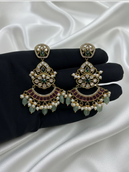 IRAYA VICTORIAN CHANDBALI DROP EARRINGS