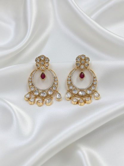 KAVIRA MOISSANITE CHANDBALI DROP EARRINGS