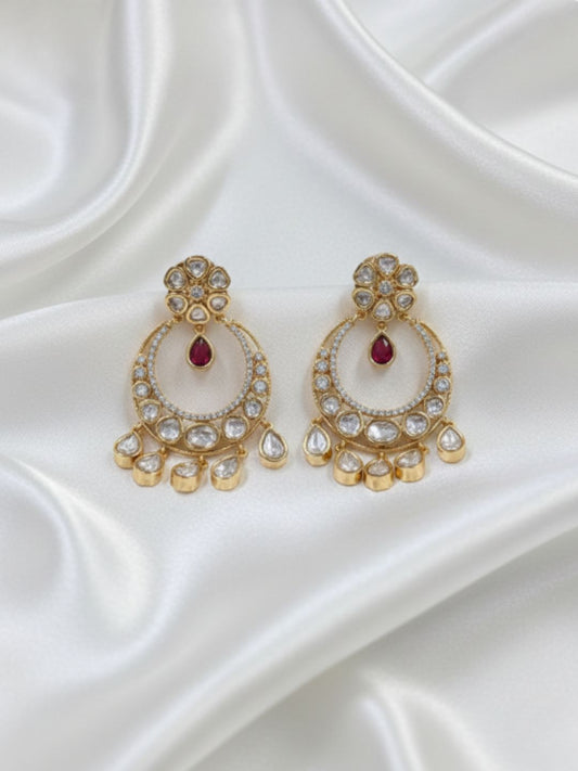 KAVIRA MOISSANITE CHANDBALI DROP EARRINGS