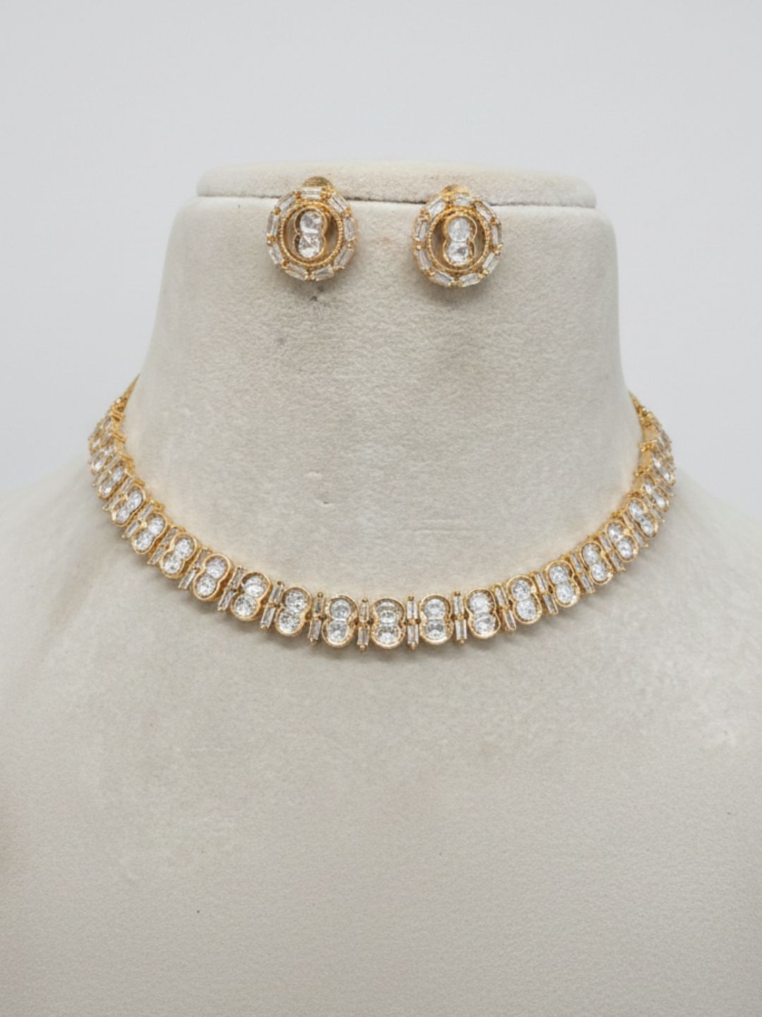 AVNI PURE BRASS KUNDAN NECKLACE SET