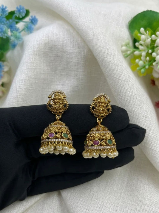 DEVANSHI TEMPLE JHUMKA EARRINGS
