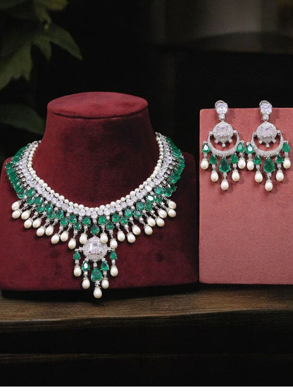 CELESTIA ROYALE AMERICAN DIAMOND JEWELLERY SET
