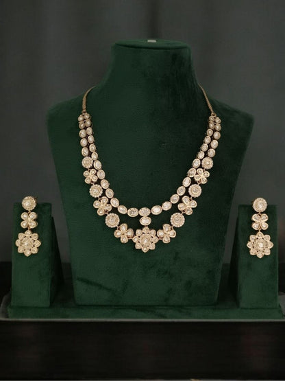 SHAHI MEHR MOISSANITE POLKI JEWELLERY SET