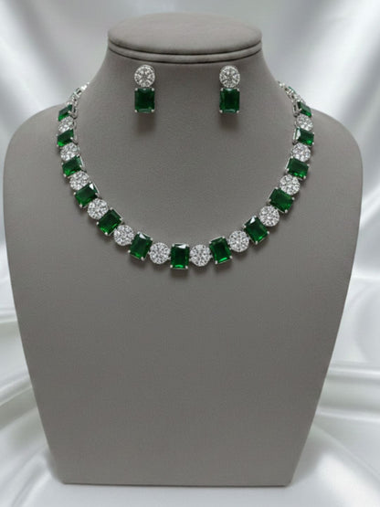 HAMSA AMERICAN DIAMOND NECKLACE SET