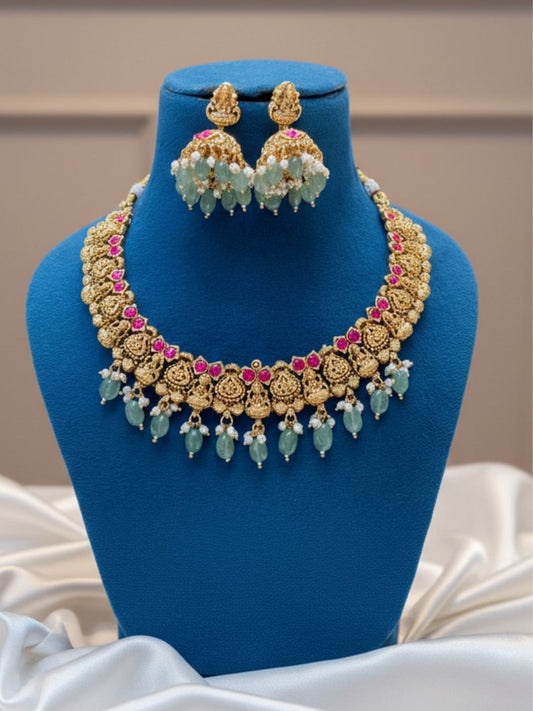 LALITHA BLUE LAKSHMI JEWELLERY SET