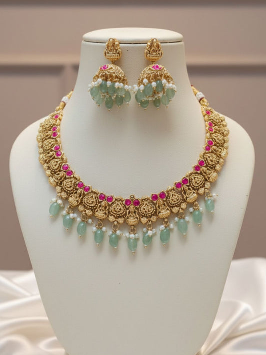 LALITHA BLUE LAKSHMI JEWELLERY SET