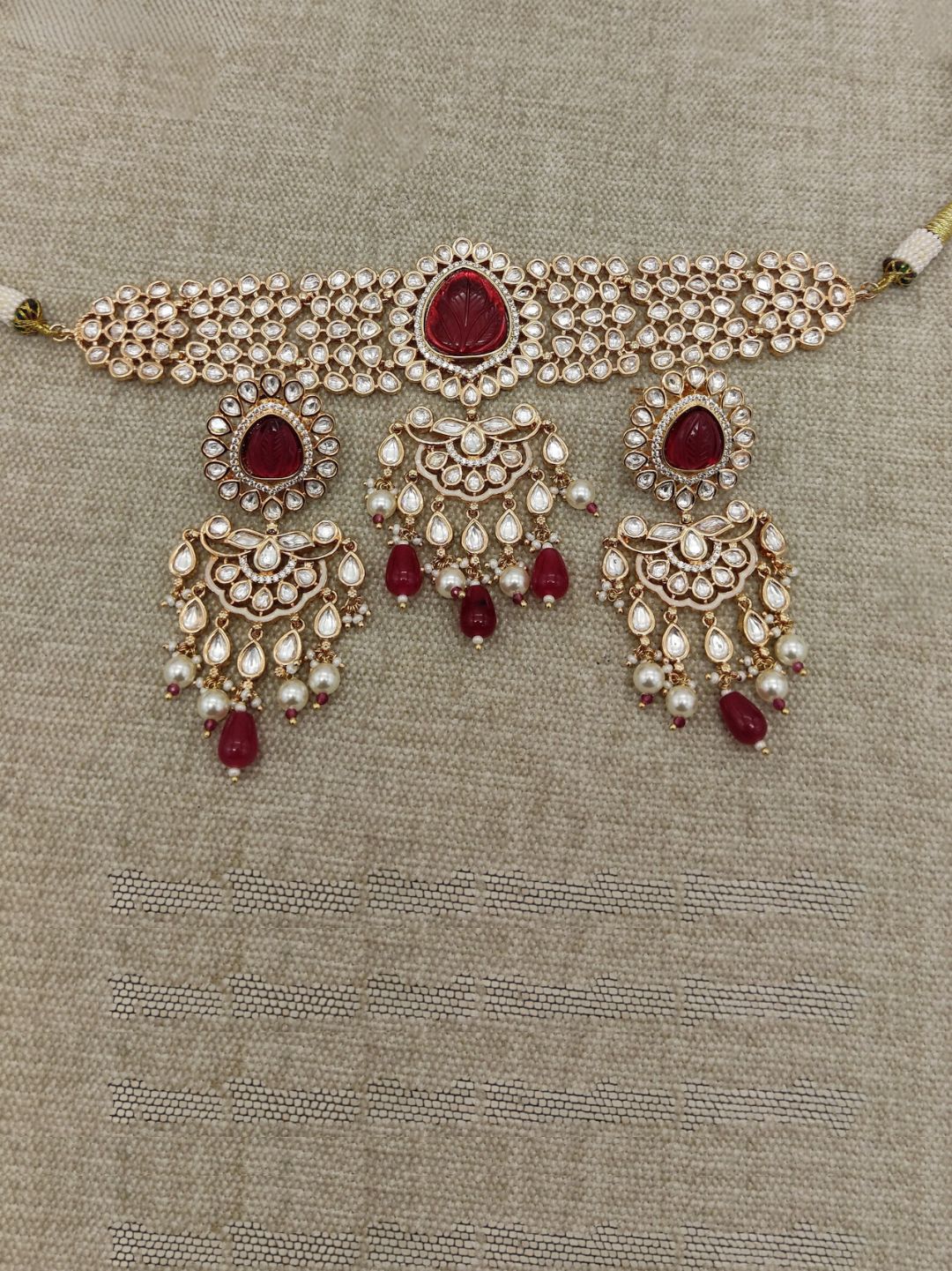 SONIKA RUBY CHOKER SET