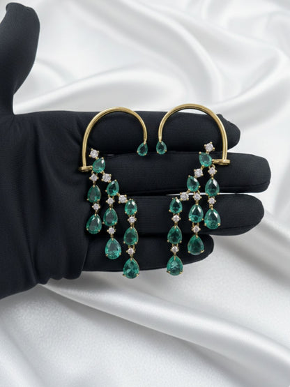 SERA DIAMOND DROP EAR CUFFS