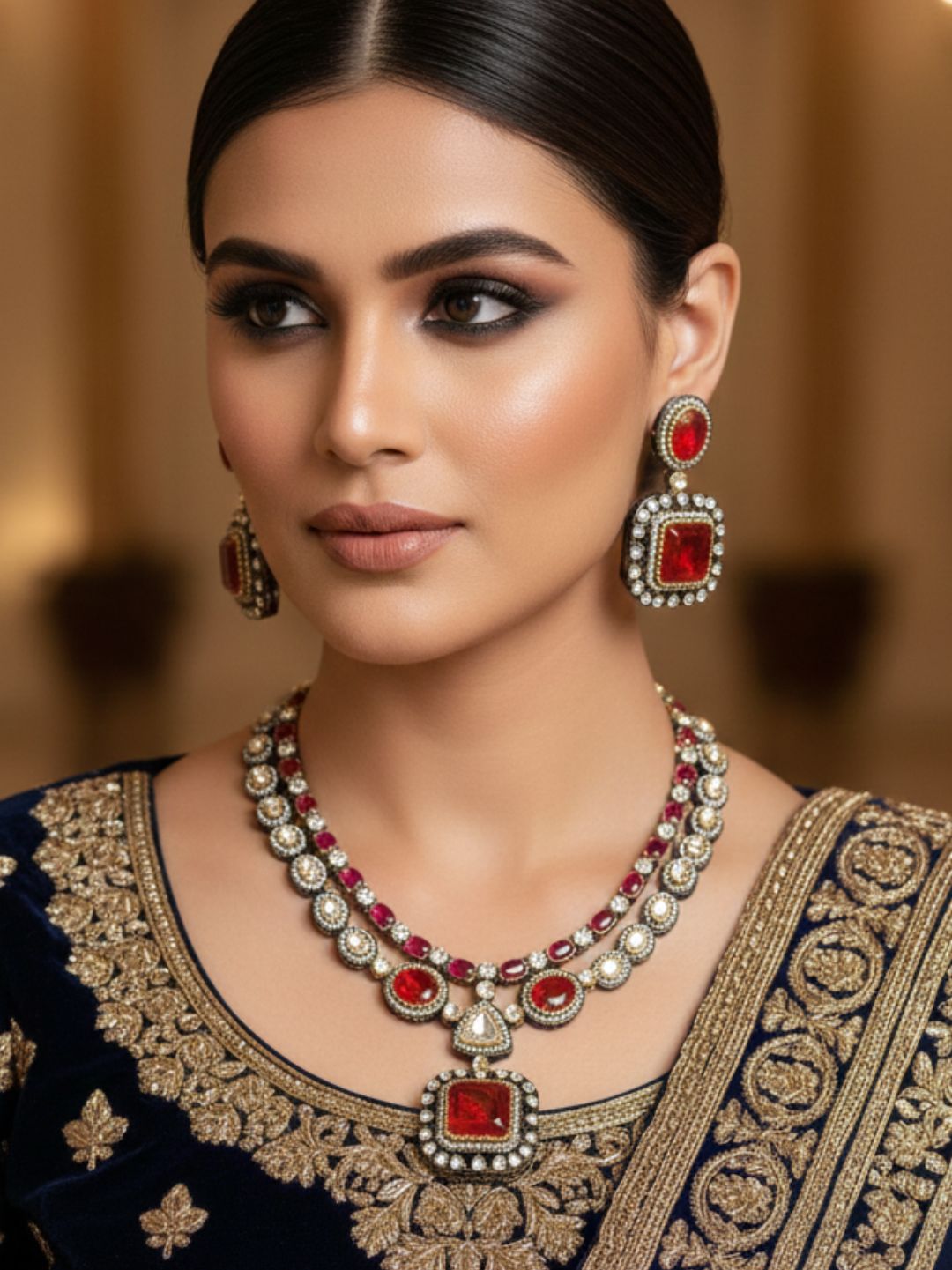 PRIYANSHI RUBY JEWELLERY SET