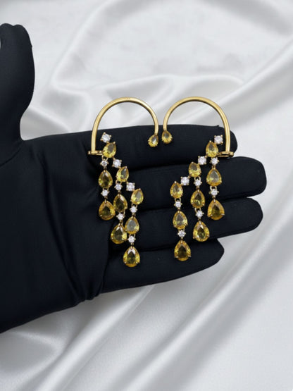 SERA DIAMOND DROP EAR CUFFS