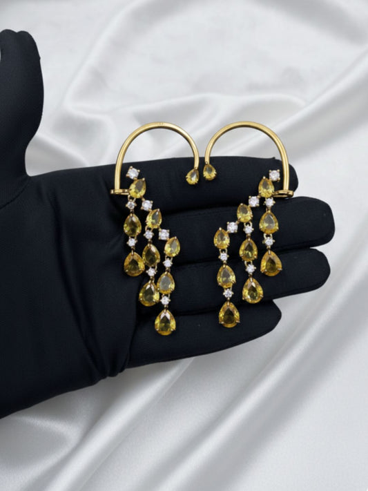 SERA DIAMOND DROP EAR CUFFS