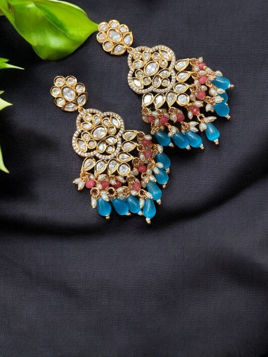 ROYAL KUNDAN CHANDBALI EARRINGS