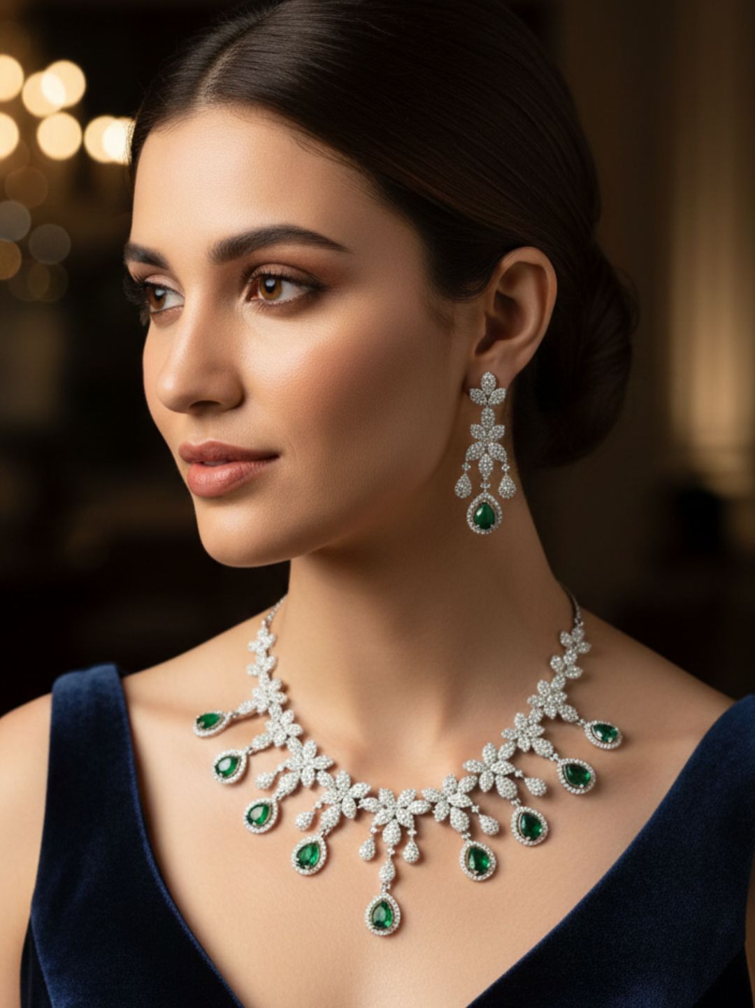 GREEN CELESTIAL JEWELLERY SET