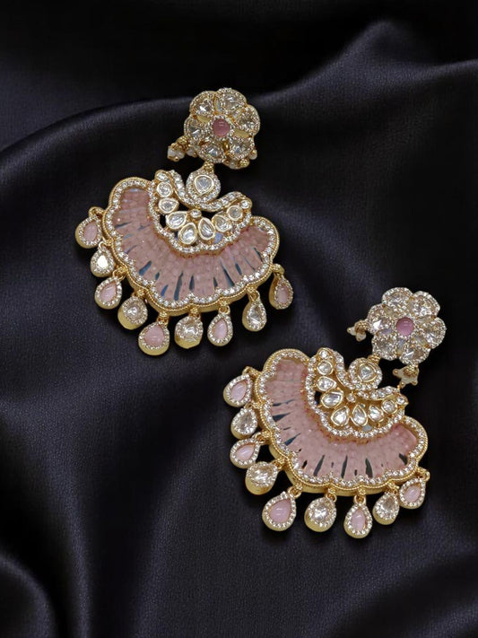 TRIYA PINK KUNDAN CHANDBALI