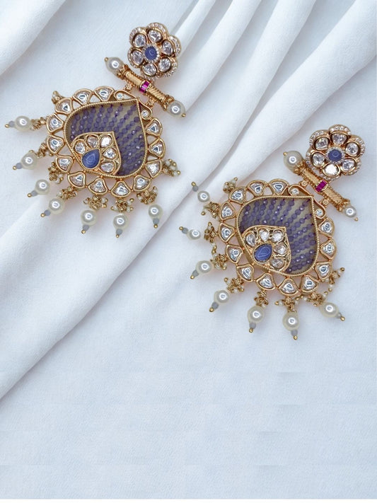 AMARA KUNDAN CHANDBALI EARRINGS