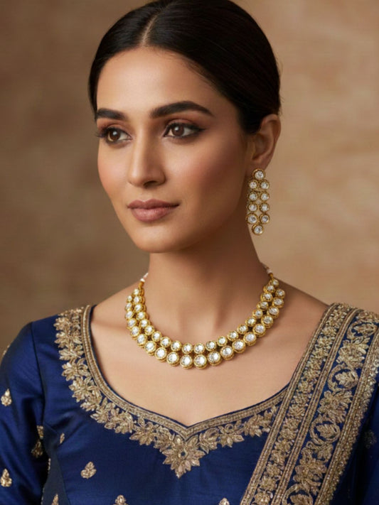 ERIN GOLD KUNDAN JEWELLERY SET