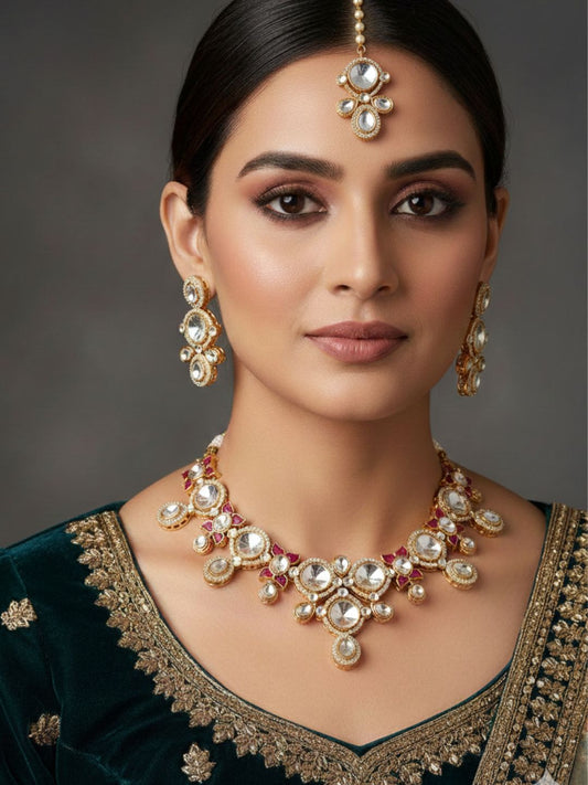 KAASHI GOLD KUNDAN JEWELLERY SET