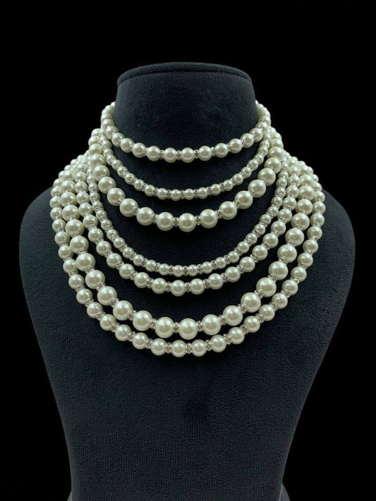 ROYAL HERITAGE PEARL MULTILAYER MALA NECKLACE