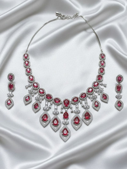 SCARLET LUXURY DROP JEWELLERY SET