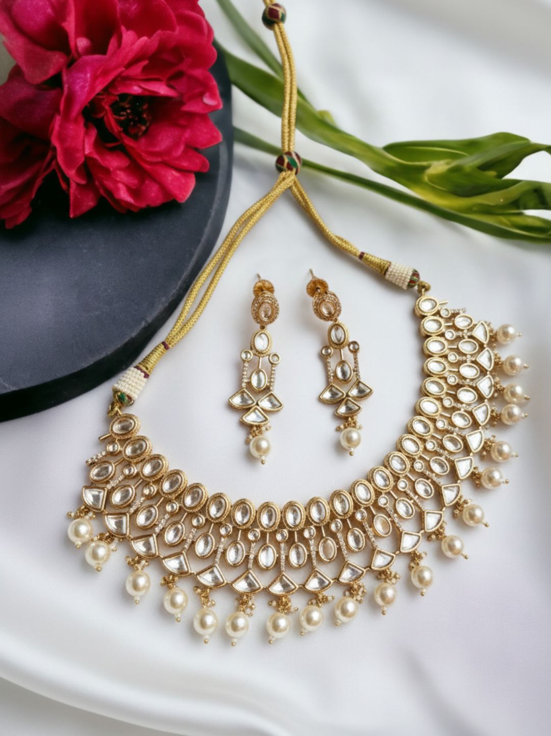 ERINA GOLD KUNDAN JEWELLERY SET