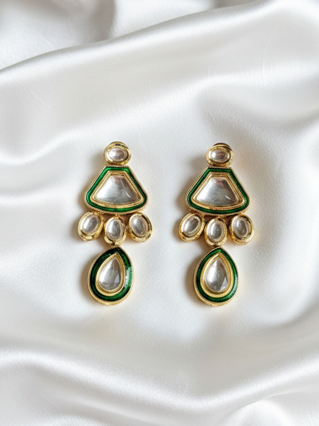 ENA GOLD KUNDAN JEWELLERY SET