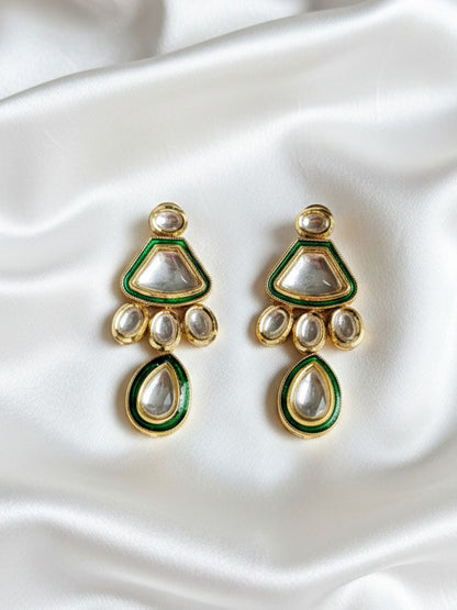 ENA GOLD KUNDAN JEWELLERY SET