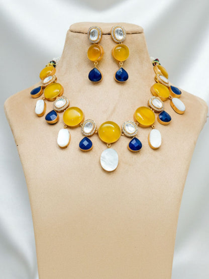 SOBHANA YELLOW STONE NECKLACE SET