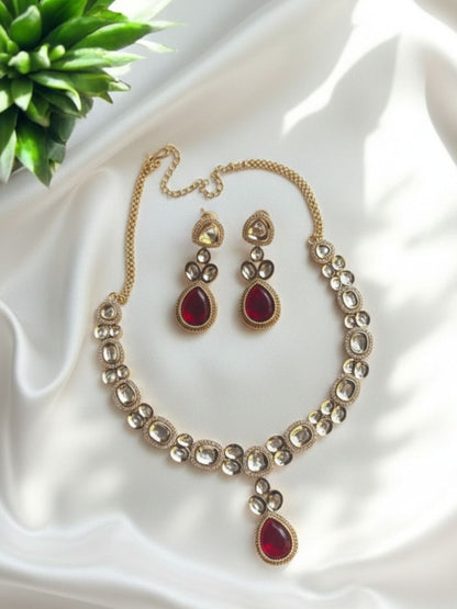 HEENA MUTLTICOLOR KUNDAN JEWELLERY SET