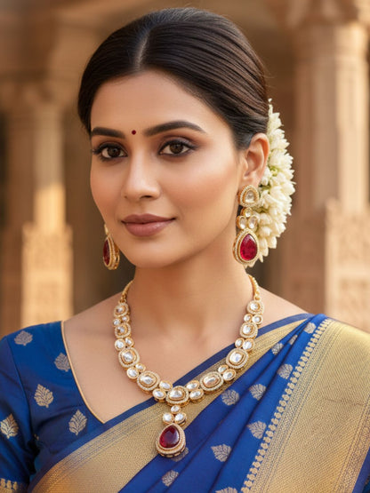 HEENA MUTLTICOLOR KUNDAN JEWELLERY SET