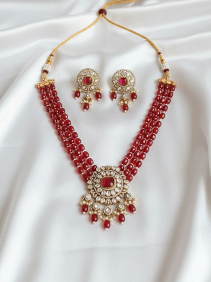 SHEHRISH RUBY KUNDAN NECKLACE