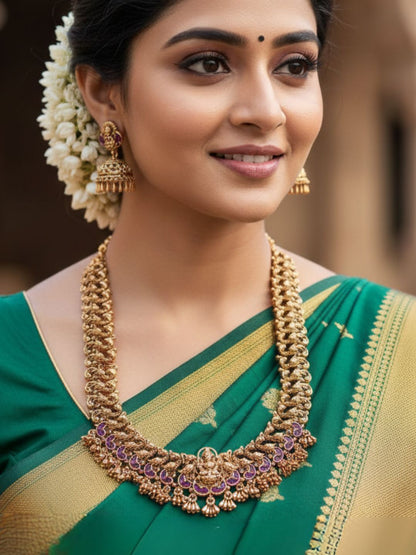 HERITAGE LAKSHMI PEACOCK JEWELLERY SET