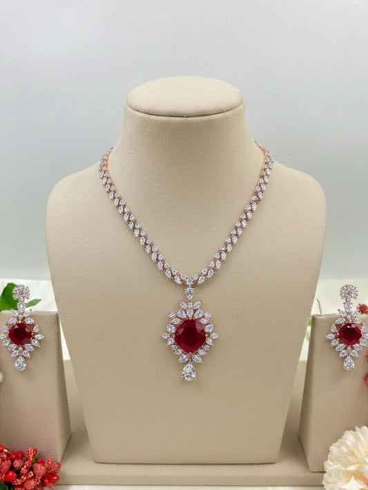 SHARIKA RUBY DIAMOND NECKLACE SET