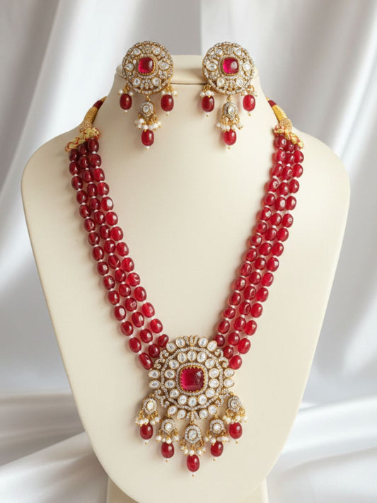 SHEHRISH RUBY KUNDAN NECKLACE